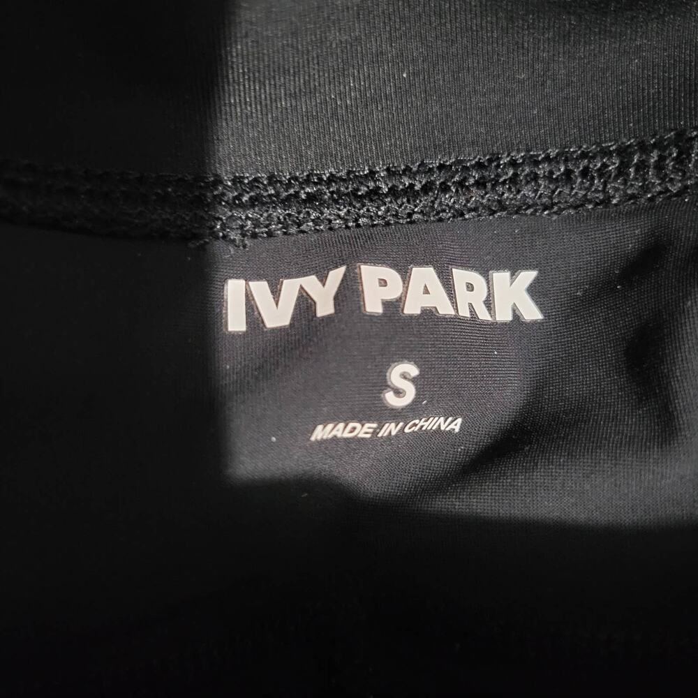 Ivy Park Leggings Black Beyonce High Waist Sculpted Capri Activewear Logo Small - Picture 7 of 13